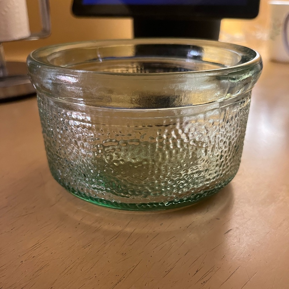 Light Green Textured Pebbled Heavy Glass Empty Candle Jar Candle Makers